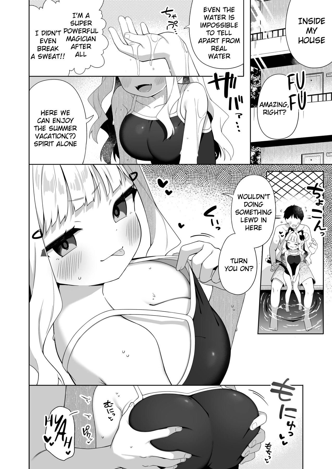 Hentai Manga Comic-A book about a tiny, big-boobed cat girl and her swimsuit-Read-3
